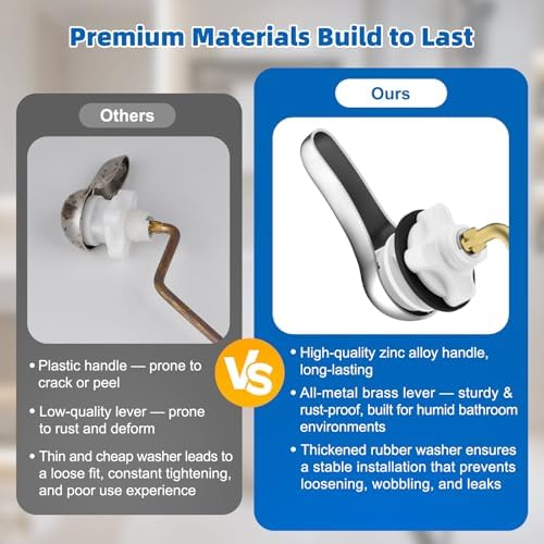 Hibbent Metal Side Mount Toilet Handle Replacement Kit - Image 5