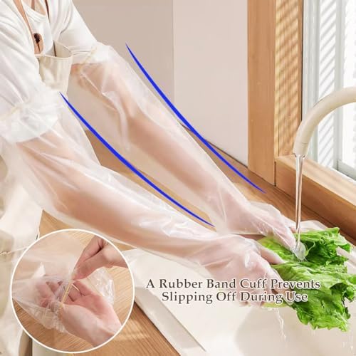 WAYUTO 50pcs Disposable Long Arm Gloves - Image 3