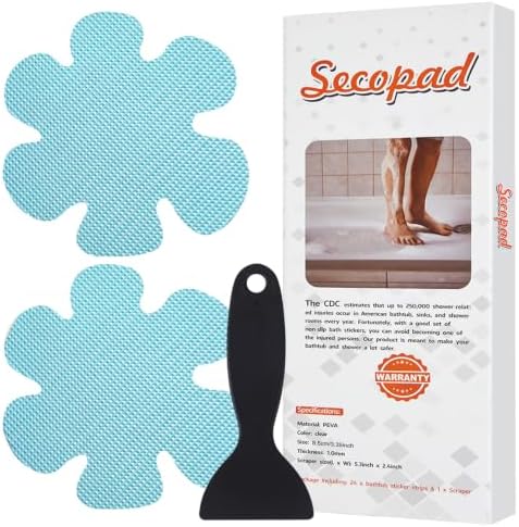 Secopad 24PCS Snowflake Non Slip Bathtub Stickers by Secopad