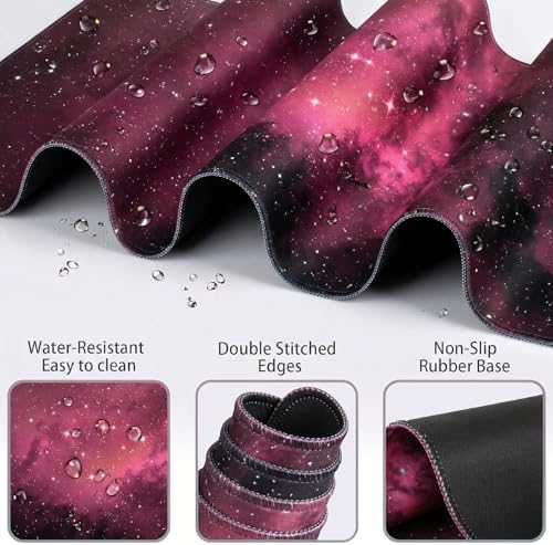 Cloud Mouse Pad Keyboard Wrist Rest 4PCS Extended Large Galaxy Desk Mat Pad Set - Image 5