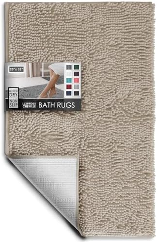 Hearth & Harbor Bathroom Rugs, Chenille Bath Mat by HearthHarbor