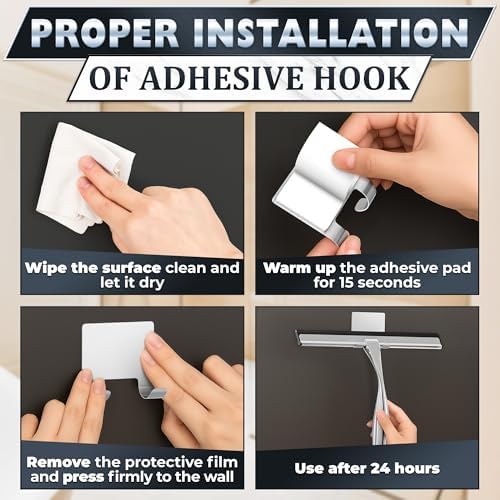 Shower Door Squeegee with Hook - Image 5