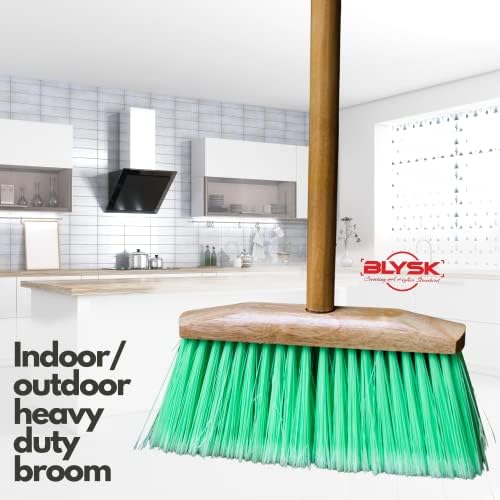 Indoor/Outdoor Wooden Broom, Soft Bristles - Image 3