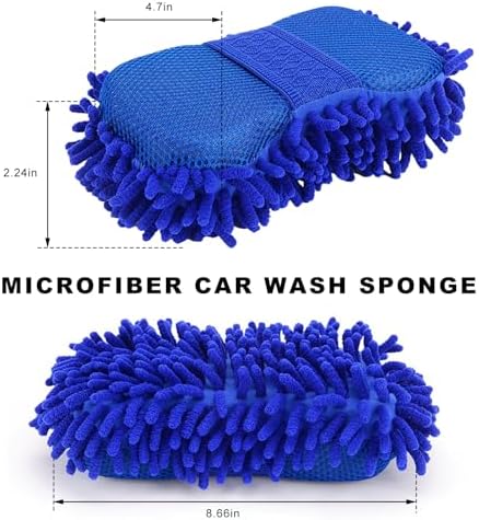 Microfiber Car Wash Sponge, Scratch-Free Vehicle Washing Mitt - Image 2