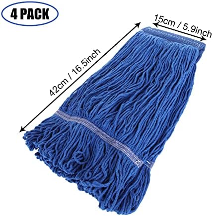 4Pcs Commercial String Mop Head, Loop-End Mop Head Replacement, Heavy Duty Mop - Image 2