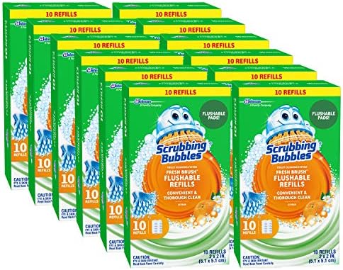 Scrubbing Bubbles Flushable Toilet Bowl Wand Cleaner Refills, Fresh Brush by ScrubbingBubbles
