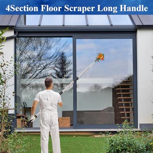 Floor Scraper Heavy Duty Long Handle, 52in 4" Razor Blade Floor Scraper - Image 5