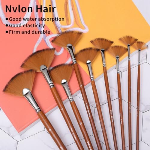 Artist Fan Paint Brushes Set - Image 2