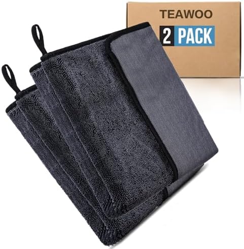 TEAWOO Shiny Wipes Shower Cleaning Cloth, Ultra Absorbent Car Drying Towel by TEAWOO