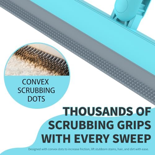 Broom with Dustpan Combo Set, Silicone Broom, Long Handle Broom with Upright - Image 5