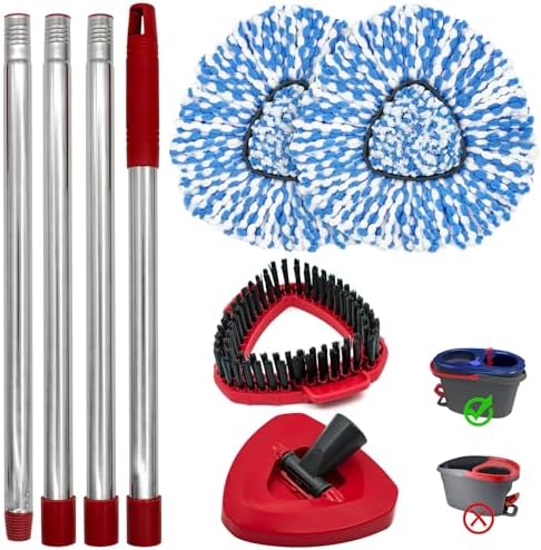 Mop Replacement for O-Cedar RinseClean 2-Tank, Mop Handle for Ocedar Mop by EngineeredforEffortlessClean