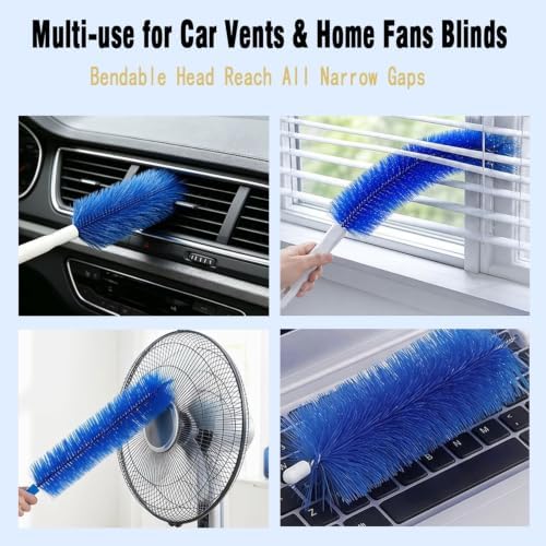Bendable Microfiber Duster, Fan Cleaning Brush, Washable Reusable Dust Remover - Image 2