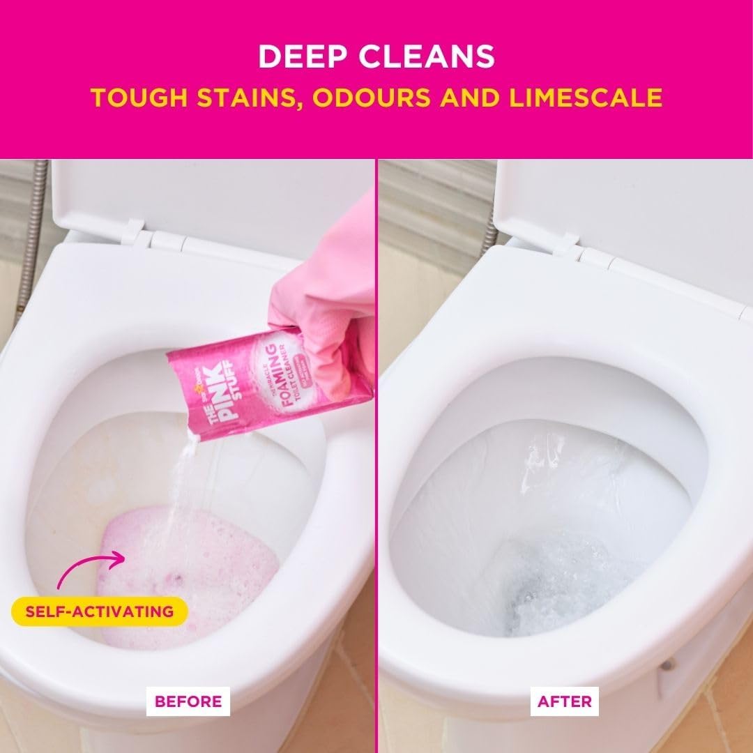 Stardrops - The Pink Stuff - The Miracle Power Foaming Toilet Cleaner - 2 Treatments - Self Activating Pink Foam Pack of 1 (7 Ounce)