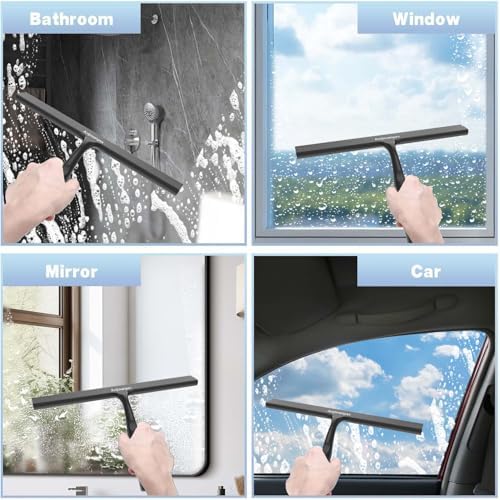 Shower Squeegee for Glass Doors, 10 Inch Shower Squeegee - Image 4