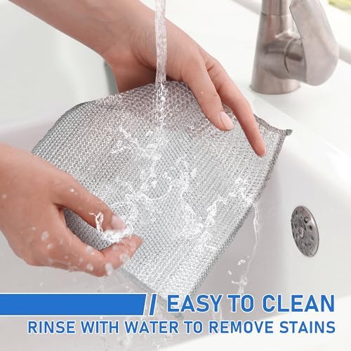 Aidoclip 30PCS Non Scratch Steel Wool Dishcloth Scrubber Pads Kitchen Set - Image 5