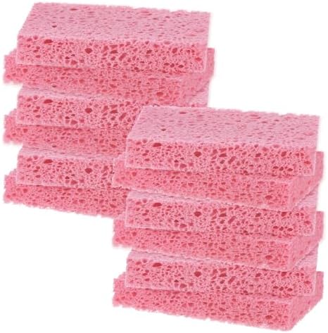 M METERXITY 12-Pack Kitchen Sponges, Condense Eco Cellulose Non-Scratch Scrub by MMETERXITY