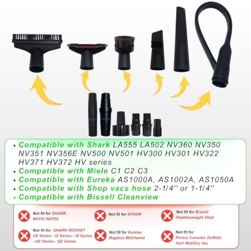 Replacement Vacuum Attachments, Brushes & Universal Hose Adapter Kit - Image 2