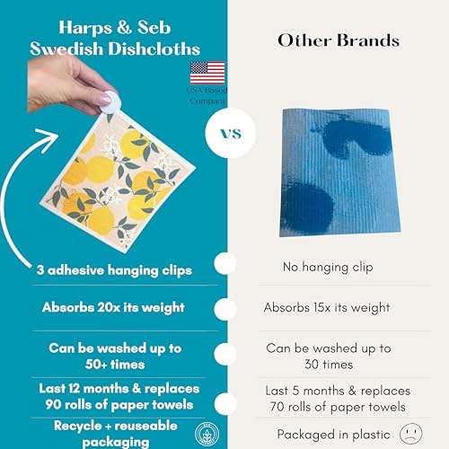 Harps&Seb Swedish Dishcloths for Kitchen Dishcloths - Image 2