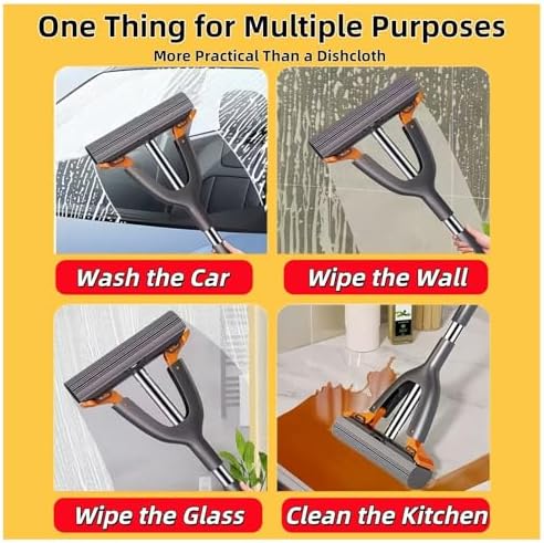 Portable Self-Squeeze Cleaning Mop, Lazy Tabletop mop and Stainless Steel - Image 6