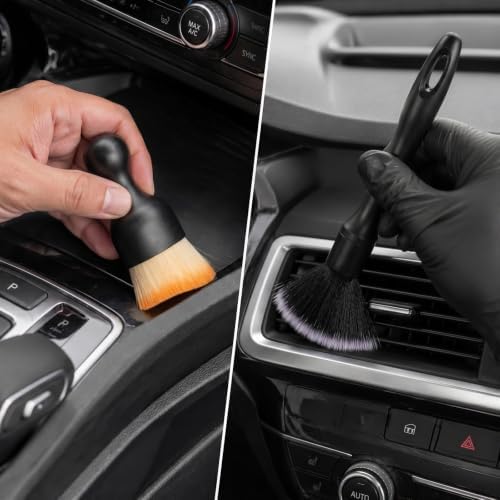 7Pcs Car Detailing Brush Kit Flexible Car Interior Dusting Cleaning Brushes - Image 5