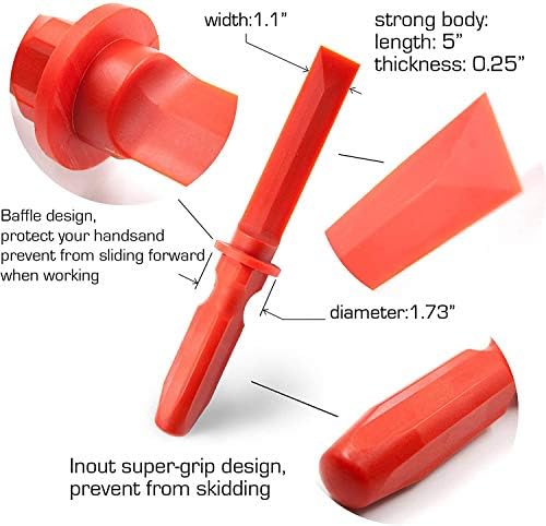 CKAuto Non-Marring Super Grip Plastic Chisel Scraper, Wheel Weight Remover - Image 2