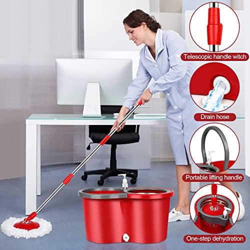 Spin Mop and Bucket Set, 360° Spin Mop and Bucket - Image 5