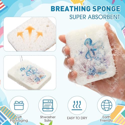 Maxdot 50 Counts Compressed Cellulose Sponges Bulk Sea ​​Animals Style Natural - Image 3