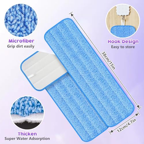 Reusable Mop Pads for Swiffer PowerMop, Mop Refills for Multi-Surface Floor - Image 3
