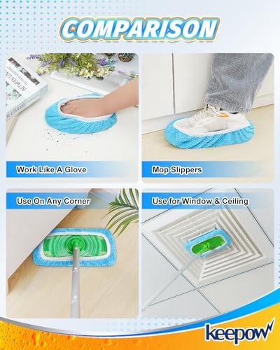 KEEPOW 6 Pack Reusable Mop Pads Compatible - Image 6