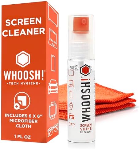 WHOOSH! Screen Shine Go – Refillable Screen Cleaner Kit, 1 fl oz by WHOOSH