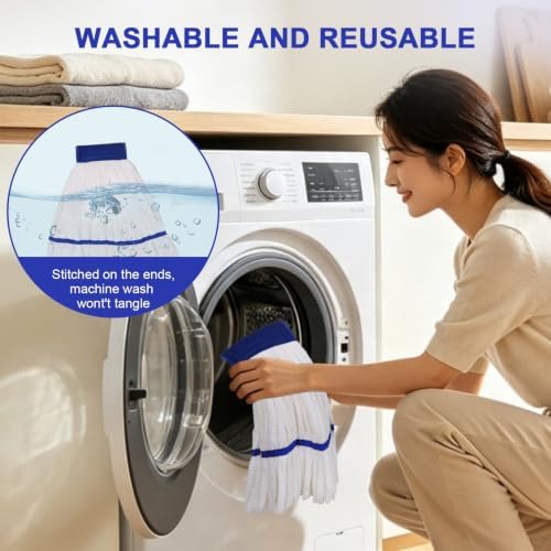 Heavy Duty Commercial Mop Head Replacement Microfiber Tube Mop Heads - Image 6