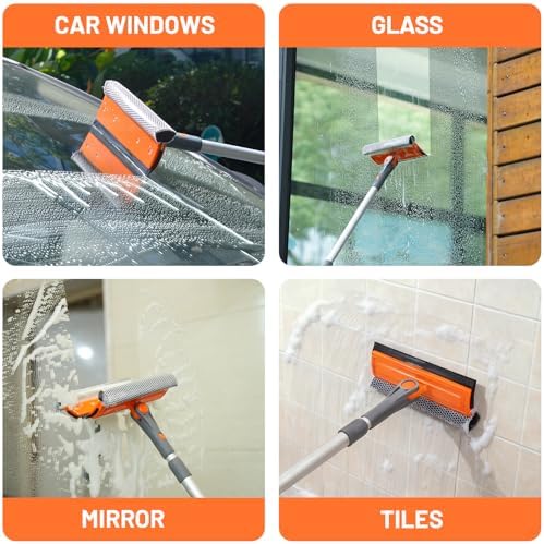 eazer Professional Window Squeegee, 2-in-1 Rotatable Squeegee - Image 6