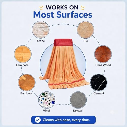 Microfiber Mop Head Replacement, Heavy Duty Commercial Tube Wet Mop Head Refill - Image 5