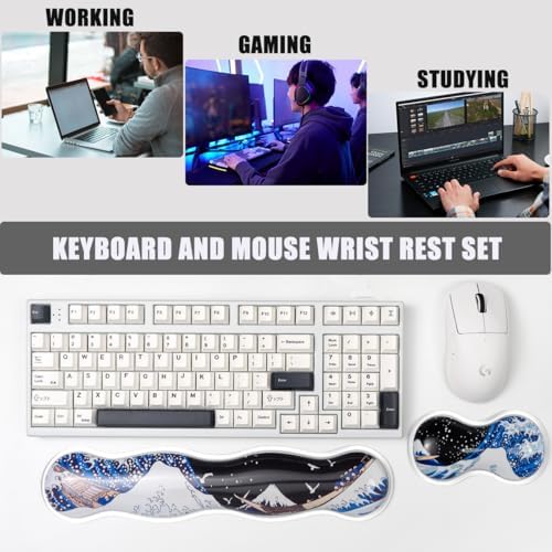 Gel Keyboard and Mouse Wrist Rest Set, Wrist Pad - Image 2