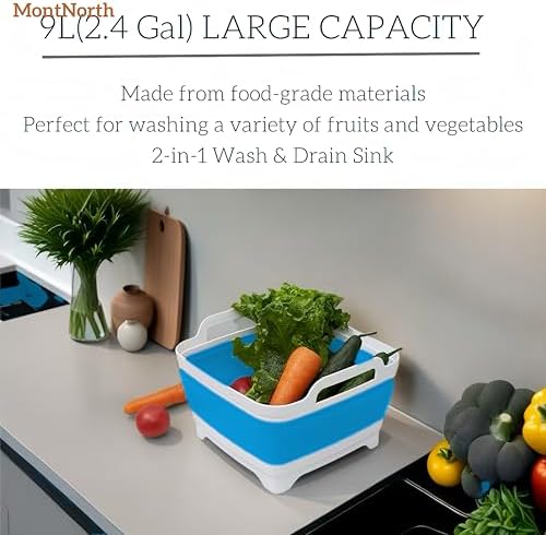 Collapsible Wash Basin 9L, Foldable Dish Tub - Image 7