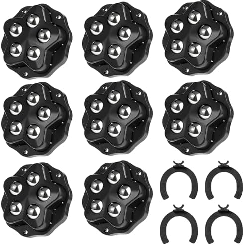 8Pcs Self Adhesive Caster Wheels Stainless Steel 360° Swivel Low Profile Rollers by YSKmanhuo