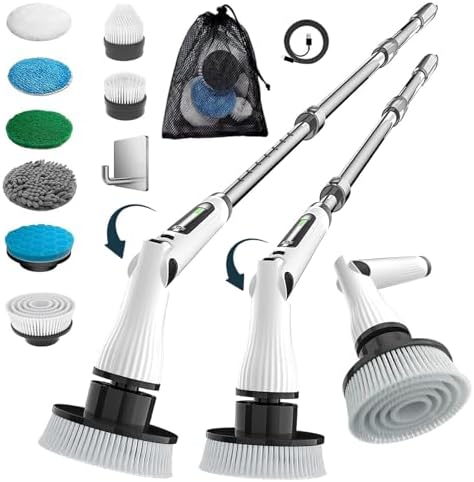 Electric Spin Scrubber, 8 in 1 Electric Cleaning Brush, Cordless Rechargeable by MGLSDeet