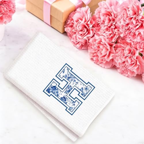 Chinoiserie Initial Kitchen Towels, Personalized Kitchen Towels, Personalized - Image 4