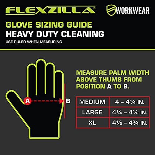 Flexzilla Pro GC400PXL Heavy Duty Cleaning, Long Cuff Gloves - Image 5