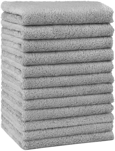HOMEXCEL Baby Washcloths 12 Pack Microfiber Coral Fleece Soft Wash Cloths by HOMEXCEL