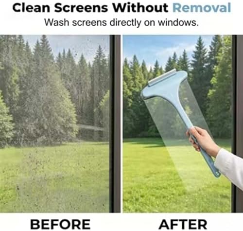 2 in 1 Window Screen Cleaning Brush, Mesh Window Screen Cleaner Tool - Image 3