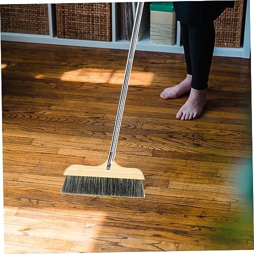 Wood Bristle Hand Broom with Long Handle - Image 7