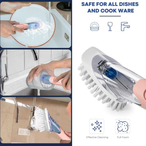 RIMAY Soap Dispensing Dish Brush Set - Image 6