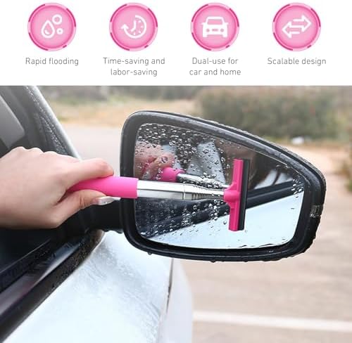 CouTun Car Side Mirror Squeegee, Retractable Car Rearview Mirror Wiper - Image 3