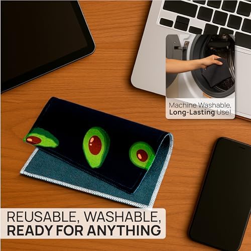 Microfiber Wholesale Quick Cloth Glasses Cleaning Cloths 8x8 Avocado 1-Pack - Image 4
