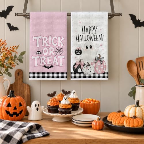 Cute Ghost Halloween Kitchen Towels Set of 2 - Image 4