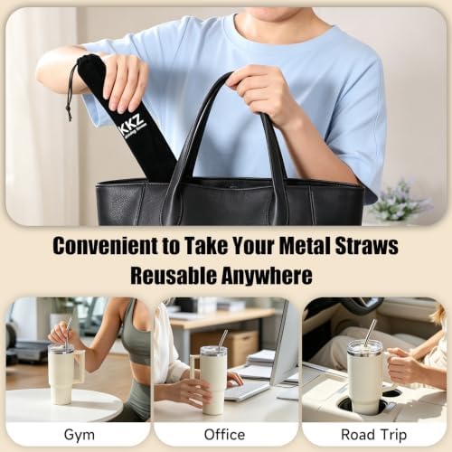 6Pcs Reusable Straws 12in Stainless Steel Straws - Image 7