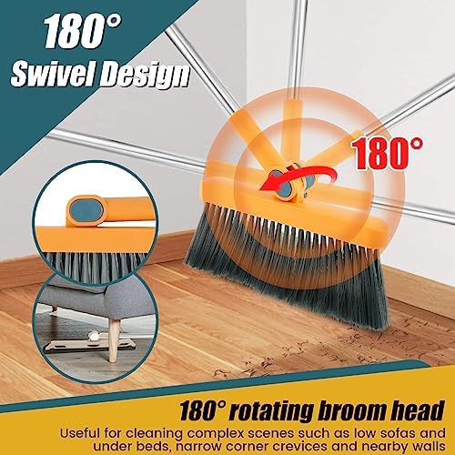 3Pcs Floor Sweeping Set, 180° Rotating Broom Combo, Foldable Floor Sweeping Set - Image 6