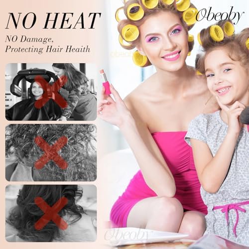 obeoby 4 Sizes Hair Rollers Curlers Set - Image 5
