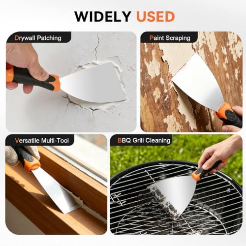 WEGAZ-5 Pack, Paint Scraper Tool，Multi-Use Painters Tool, 1.5 Inch Stainless - Image 5